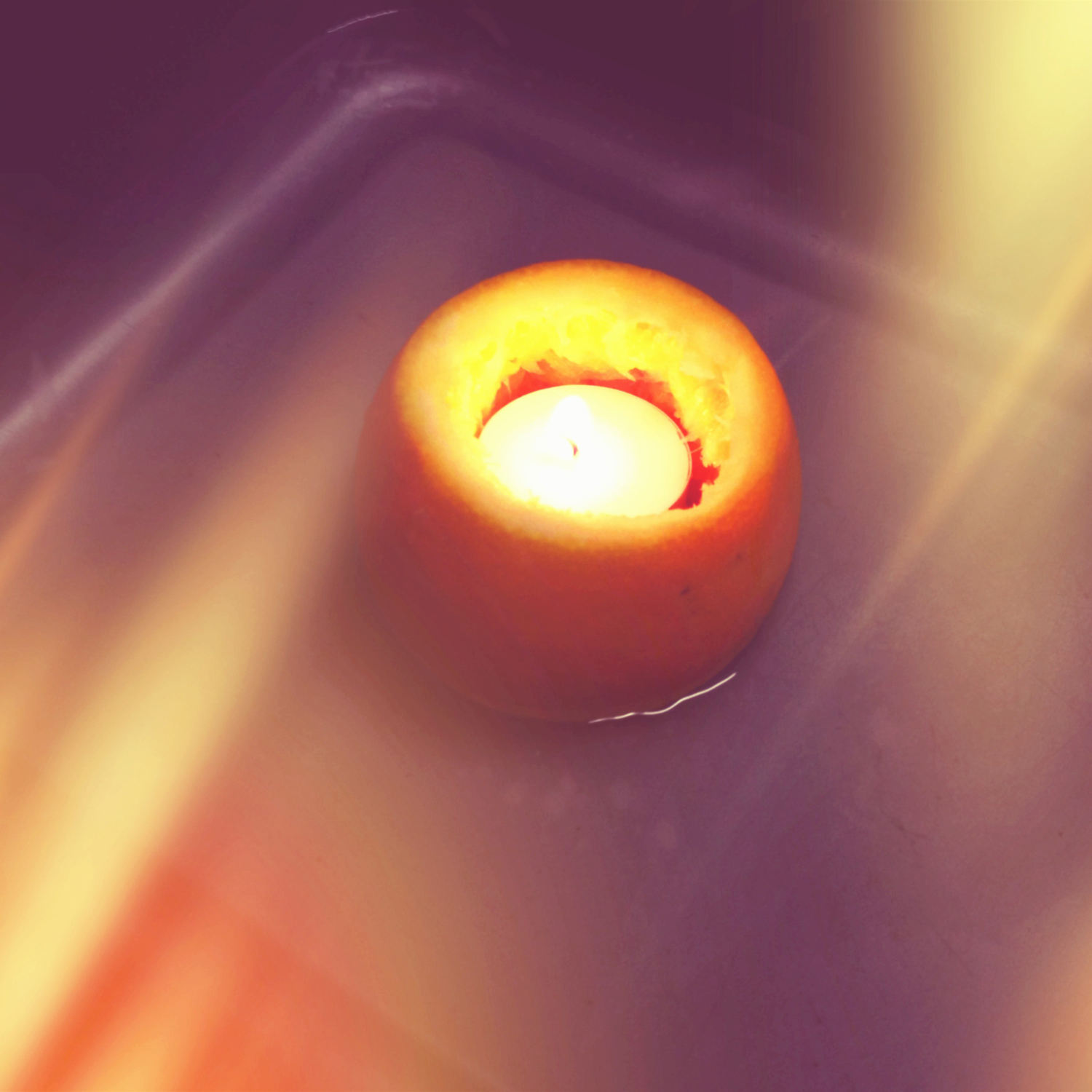 Orange Tea Light